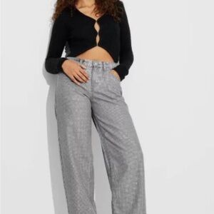 NEW Wild Fable Gray 90’s Relaxed Straight Jeans with Sparkling Dots sz. 10